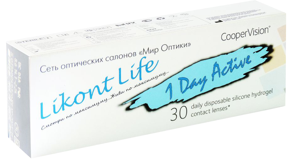 LIKONT LIFE/Somofilcon/Офтальмикс 1DAY ACTIVE (30 шт)